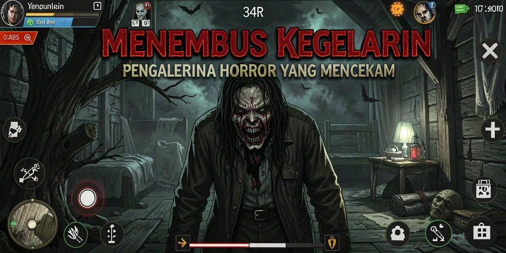 Gameplay seram di dalam kegelapan yang mencekam.