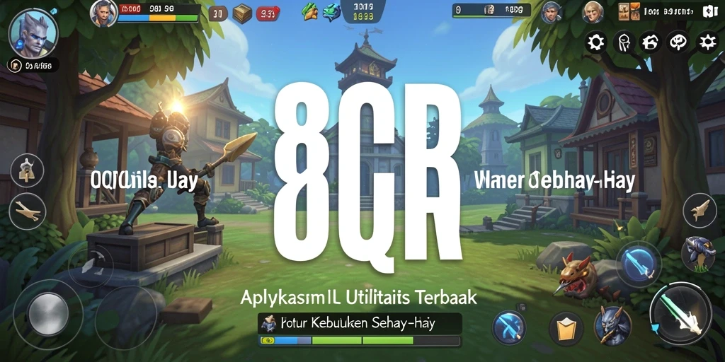 Tampilan utama aplikasi 8QR dengan fitur pemindai kode QR.