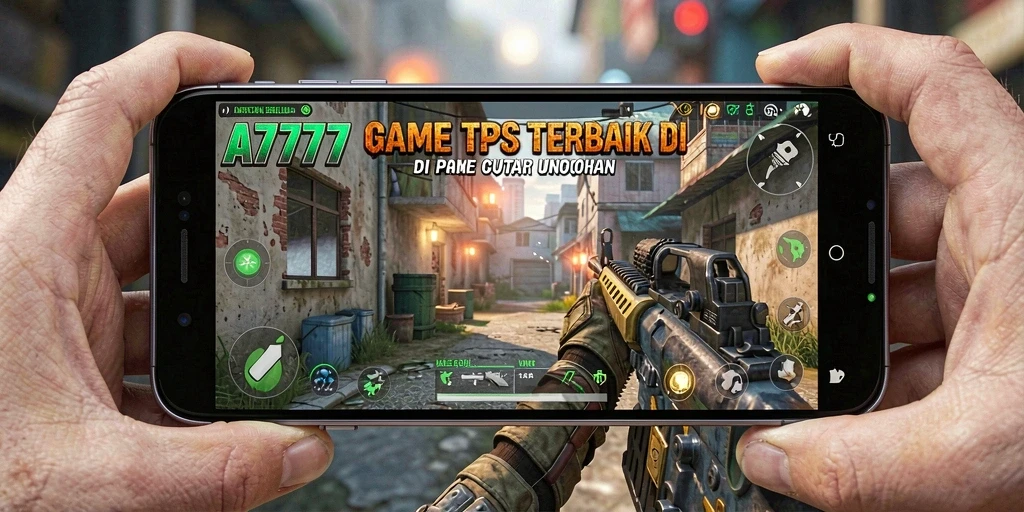 Tampilan gameplay mendebarkan dari A7777 dengan aksi TPS intens.
