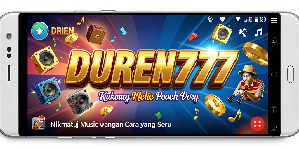 Tampilan gameplay DUREN777 yang seru dengan musik interaktif.