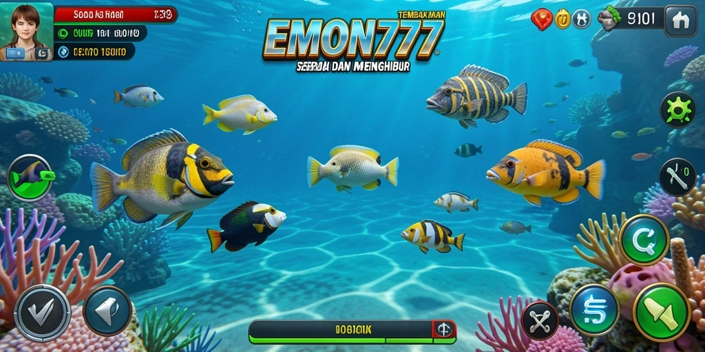 Tampilan menembak ikan yang seru dalam EMON777.
