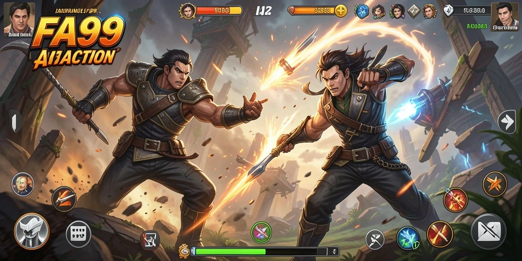 Gameplay seru dan mendebarkan dalam FA99, aksi tak terlupakan.