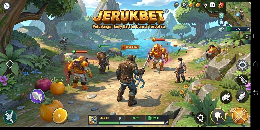 Gameplay JERUKBET yang menampilkan eksplorasi dunia terbuka.
