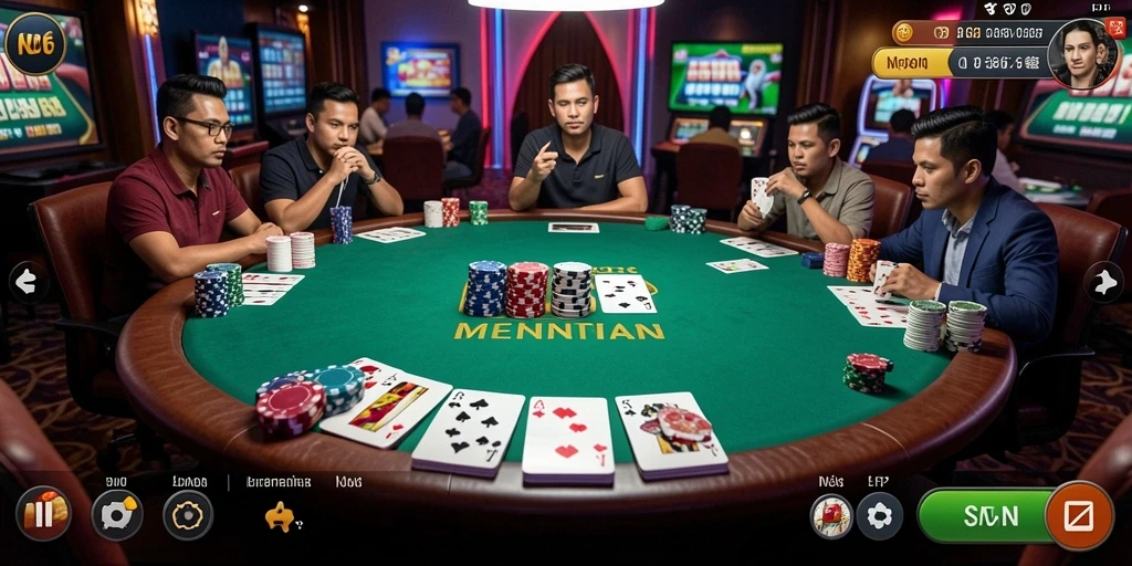 Screenshot gameplay N06 menampilkan momen seru saat bermain Poker.