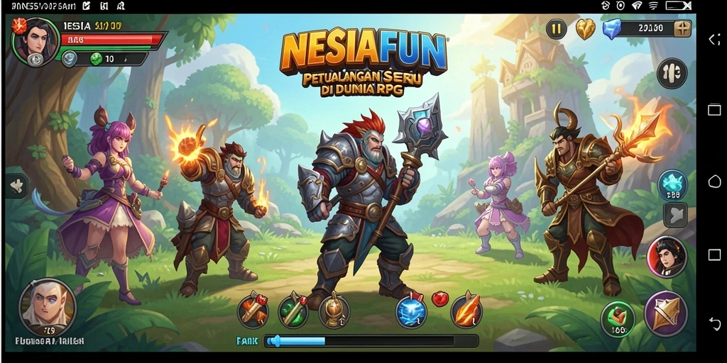 Tampak gameplay RPG yang mendebarkan di NESIAFUN.
