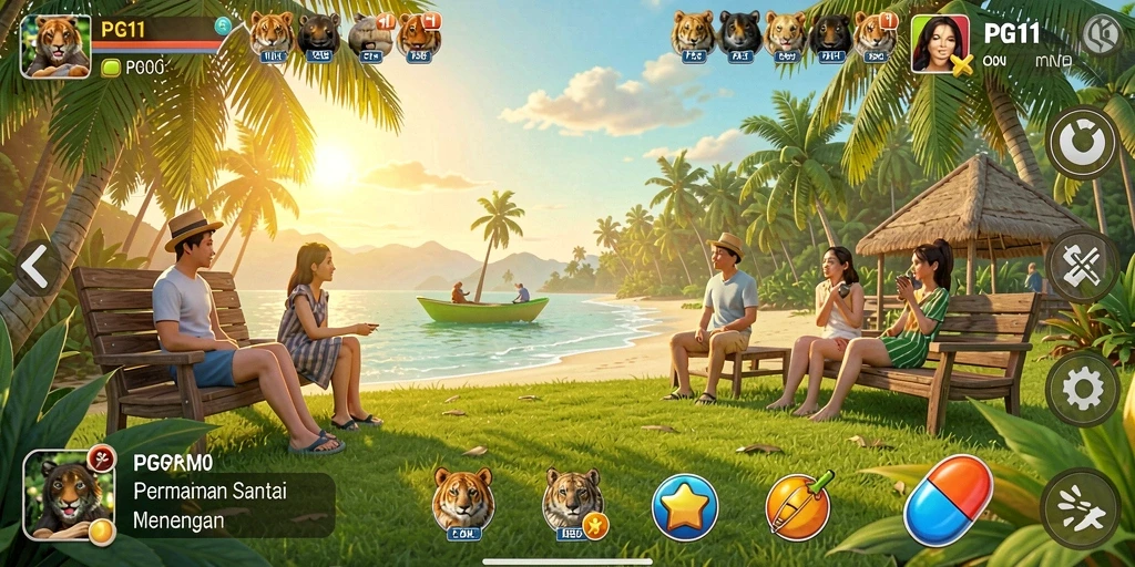 Tangkapan layar PG11 menampilkan gameplay menarik dan santai.