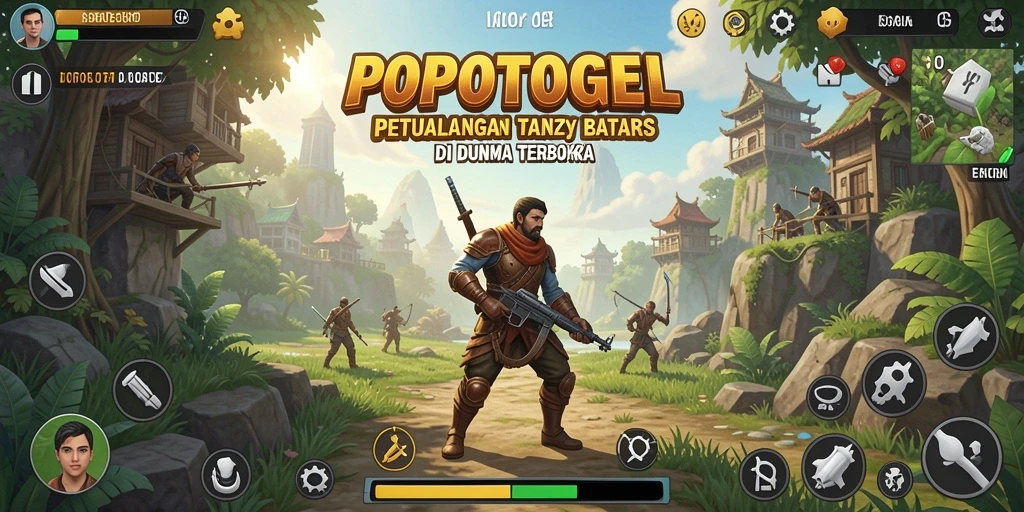 Tampilan layar permainan <strong>POPOTOGEL</strong> yang menakjubkan dengan pemandangan Open World.