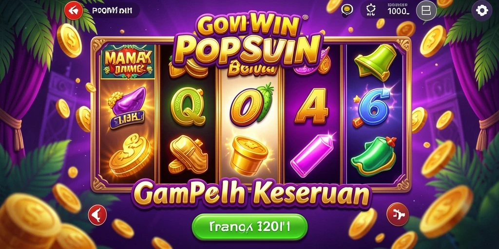 Screenshot yang menampilkan aksi gameplay slot POPWIN.