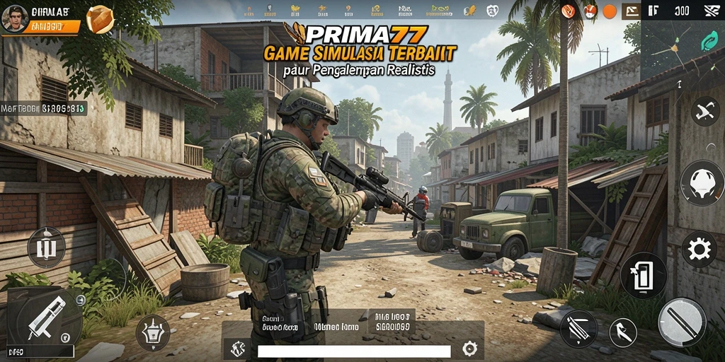 Tampilan gameplay PRIMA77 yang menarik dan realistis.