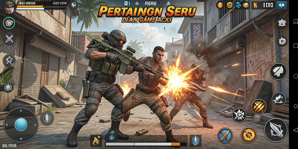 Tampilan aksi mendebarkan di R6R6 dengan perilaku gameplay yang dinamis.